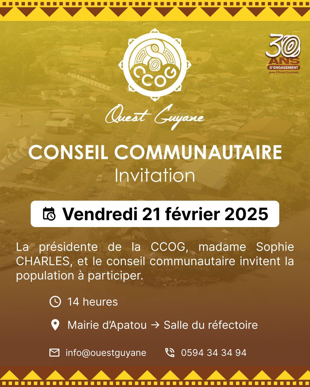 Conseil communautaire du 21 février 2025